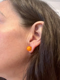 Glass Ball Studs - Amber