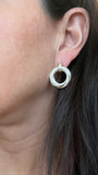 7 Rings Silver Earrings