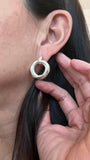 7 Rings Silver Earrings