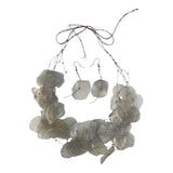 Fish Scales Necklace Set - Silver
