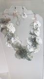 Fish Scales Necklace Set - Silver