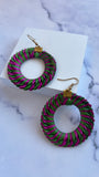 Woven Palm Circle Earrings