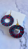 Woven Palm Circle Earrings