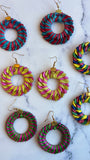 Woven Palm Circle Earrings