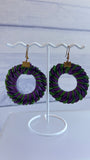 Woven Palm Circle Earrings