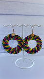 Woven Palm Circle Earrings