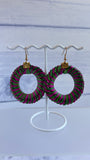 Woven Palm Circle Earrings