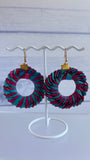 Woven Palm Circle Earrings