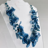 Fish Scales Necklace Set - Navy