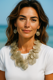 Fish Scales Necklace Set - Fog