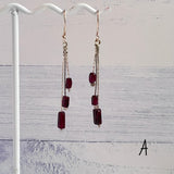 Garnet Dangle Earrings