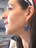 LAMA Glass Earrings - Navy