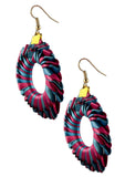 Woven Palm Circle Earrings