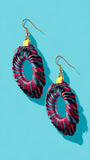 Woven Palm Circle Earrings