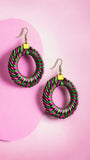 Woven Palm Circle Earrings