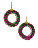 Woven Palm Circle Earrings