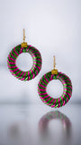 Woven Palm Circle Earrings