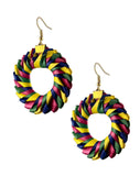 Woven Palm Circle Earrings