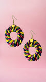 Woven Palm Circle Earrings