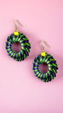 Woven Palm Circle Earrings