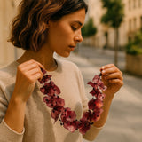 Fish Scales Necklace Set - Navy