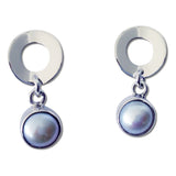 Pearl Disk Earrings