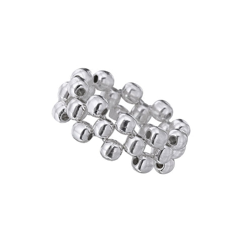 3 Row Woven Bead Stretch Ring