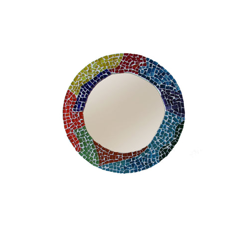 Small Mosaic Glass Mirror - Multicolor