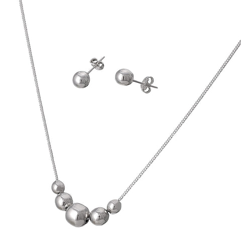 Graduated Ball Necklace Set