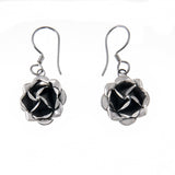 Oxidized Roses Earrings - Small