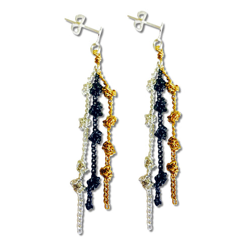 Triple Chain Earrings