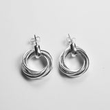 7 Rings Silver Earrings