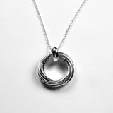 7 Rings Silver Pendant - Small