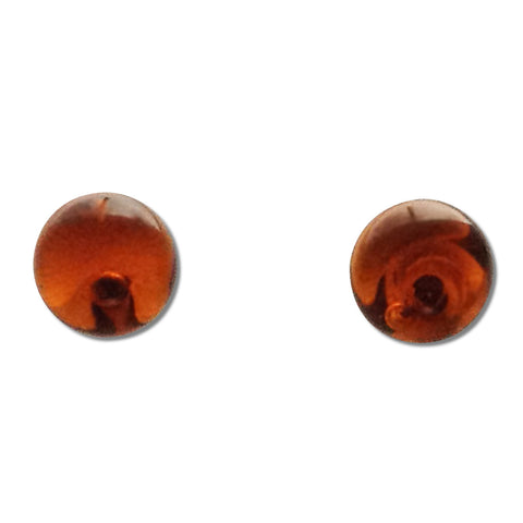 Glass Ball Studs - Amber
