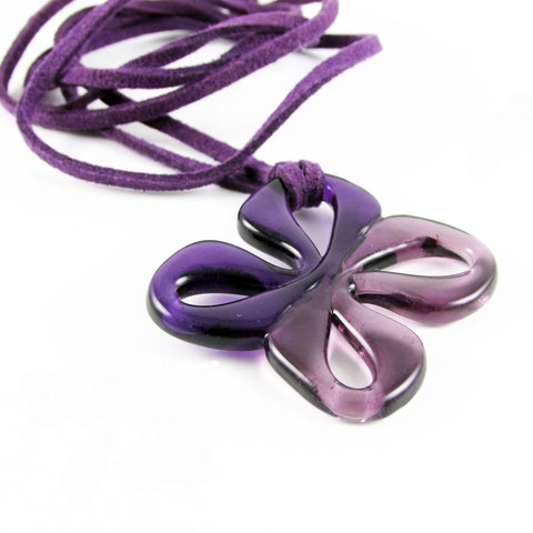 Mariposa Mini Glass Pendant - Purple