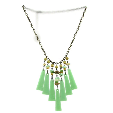 Cascada Triangles Necklace - Mint