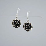 Oxidized Roses Earrings - Medium