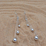 Triple Ball Pendulum Earrings