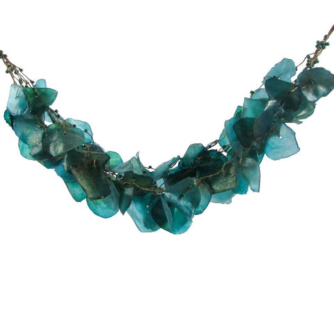Fish Scales Necklace - Teal