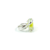 Parallel Glass Ring - Yellow Stripe