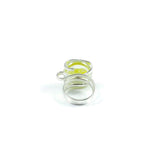 Parallel Glass Ring - Yellow Stripe