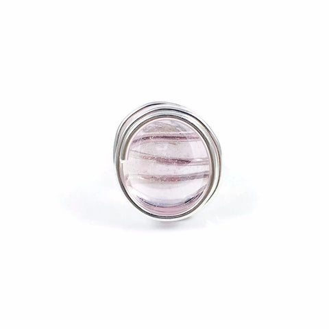 Infinity Glass Ring - Framboise Iridiscent