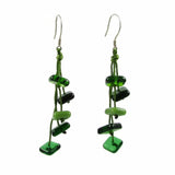 Zen Glass Earrings - Lime Green