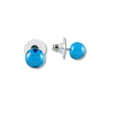 Glass Ball Studs - Aqua