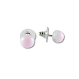 Glass Ball Studs - Pink