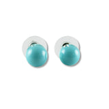 Glass Ball Studs - Baby Blue