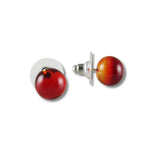 Glass Ball Studs - Red