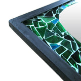 Green Mosaic Rectangular Mirror