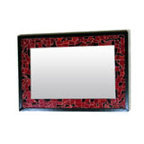 Red Mosaic Mirror