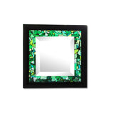Green Mosaic Beveled Mirror